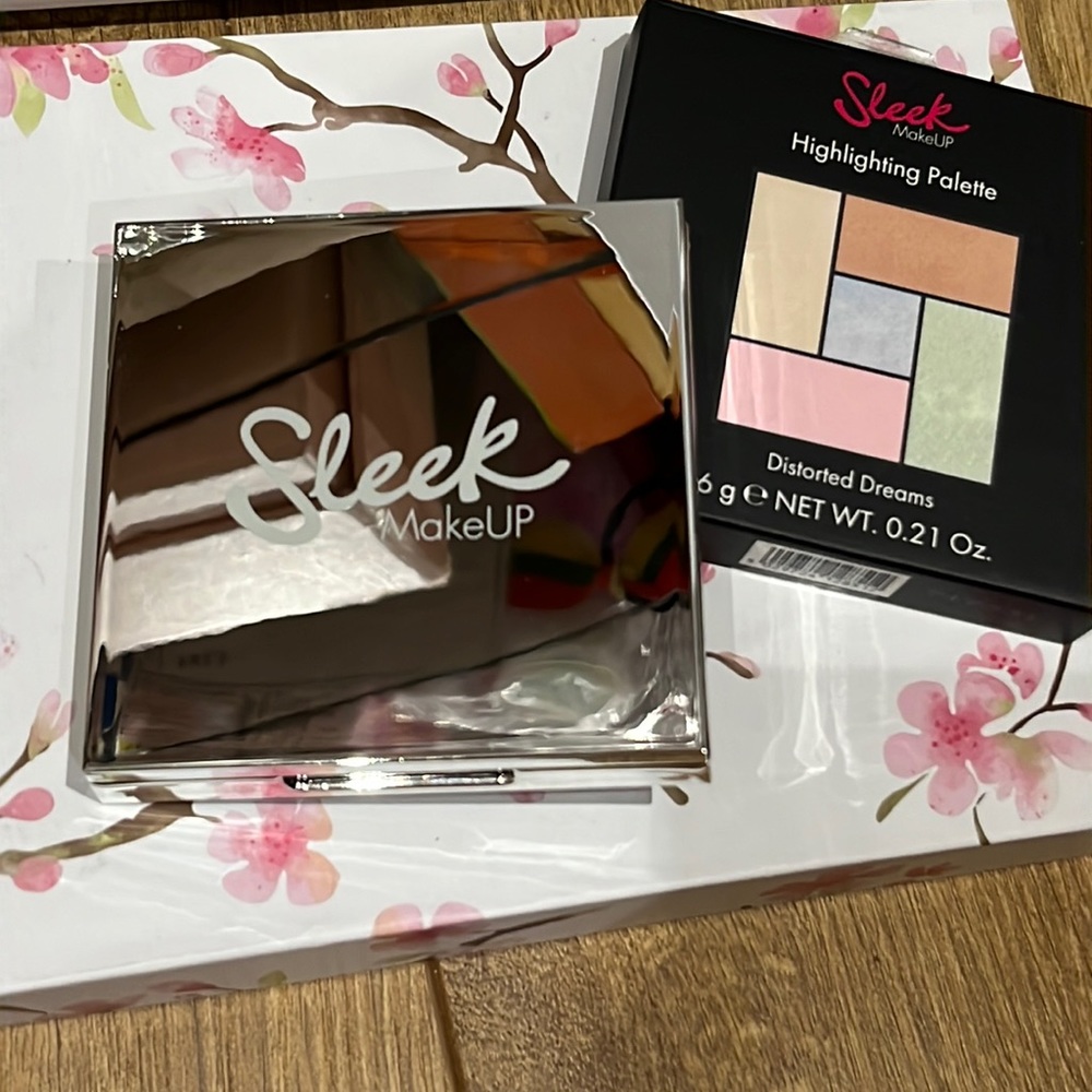 Sleek makeup highlighting palette